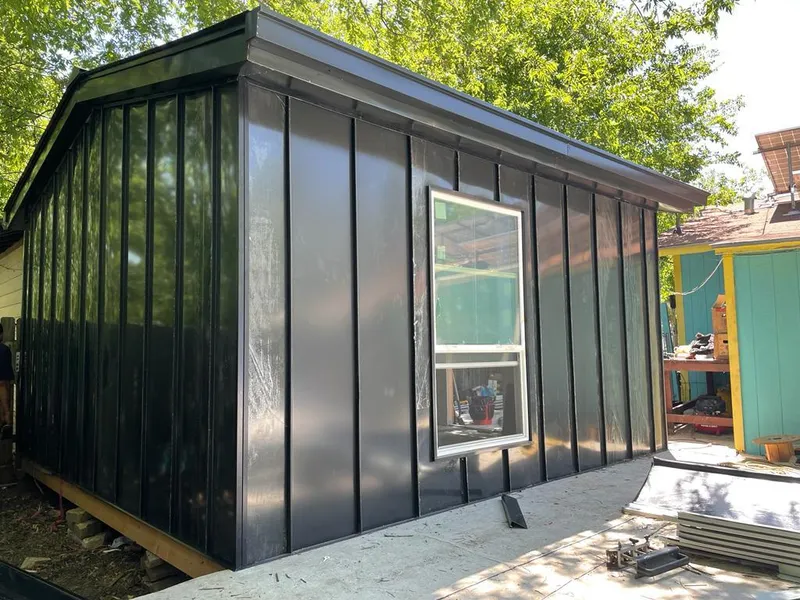 Black standing seam metal wall panels for Metal Roof Installation in Bryans Road